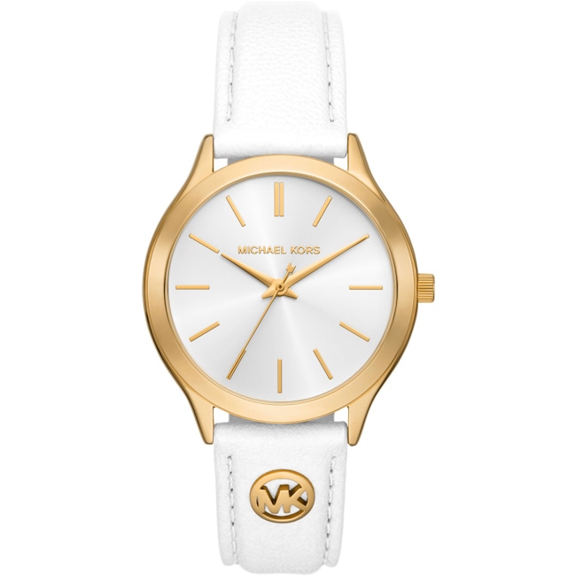 Michael Kors Slim Runway Goldig / Weiss - MK7466