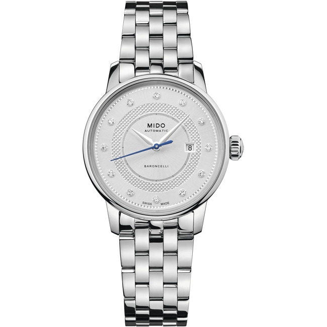 Mido Baroncelli II Lady Signature Diamonds Automatique Argenté - M037.207.11.036.01