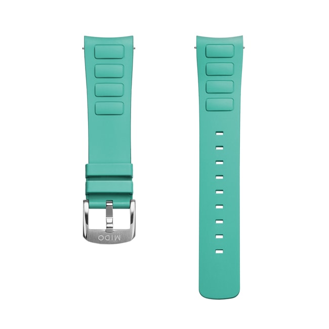 Mido TV Big Date Kautschukarmband türkis 22 mm Mido TV Big Date Kautschukarmband türkis 22 mm - M852.019.057