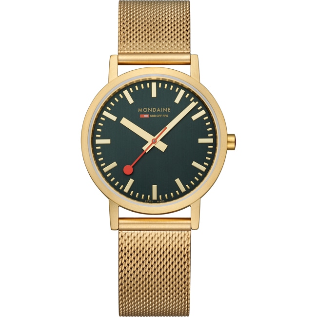 Mondaine Classic Gold / Grün Ø36 A660.30314.60SBM