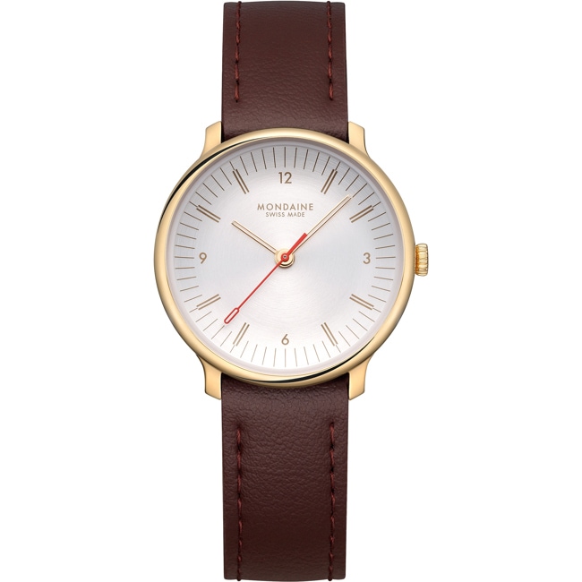 Mondaine Doppio Goldig / Braun Ø 33 - MLE.33110.LGV