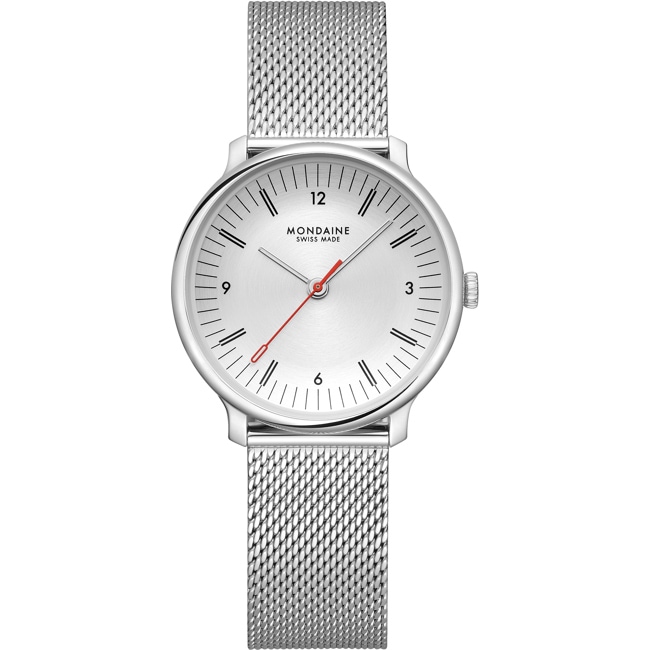 Mondaine Doppio Silbrig Ø 33 - MLE.33110.SM