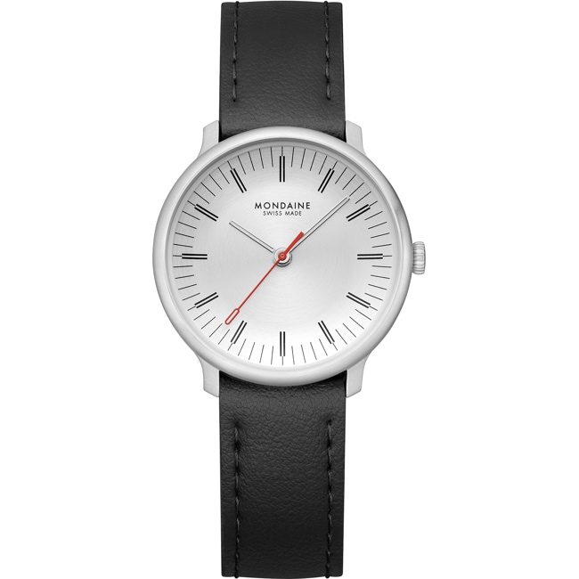 Mondaine Doppio Silbrig / Schwarz Ø 33 - MLE.33110.LBV