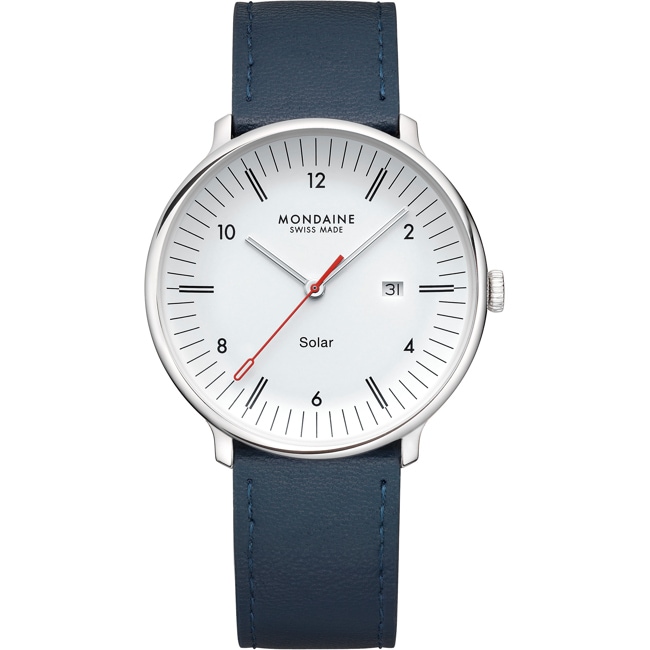 Mondaine Doppio Solar Blue / White Ø 41 - MLE.41910.LDV