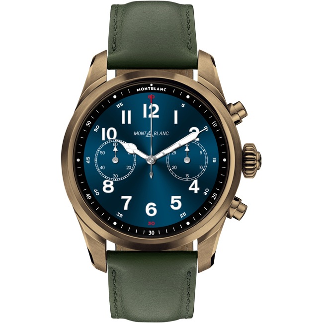 Montblanc Summit 2+ Smartwatch bronzefarbener Edelstahl und Leder - MB127679