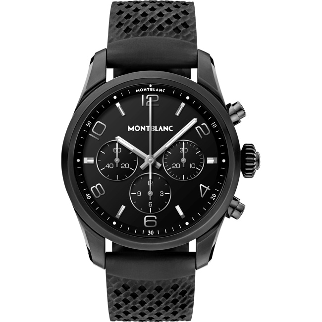 Montblanc Summit 2+ Smartwatch Acier Inoxydable Noir et Caoutchouc - MB127650