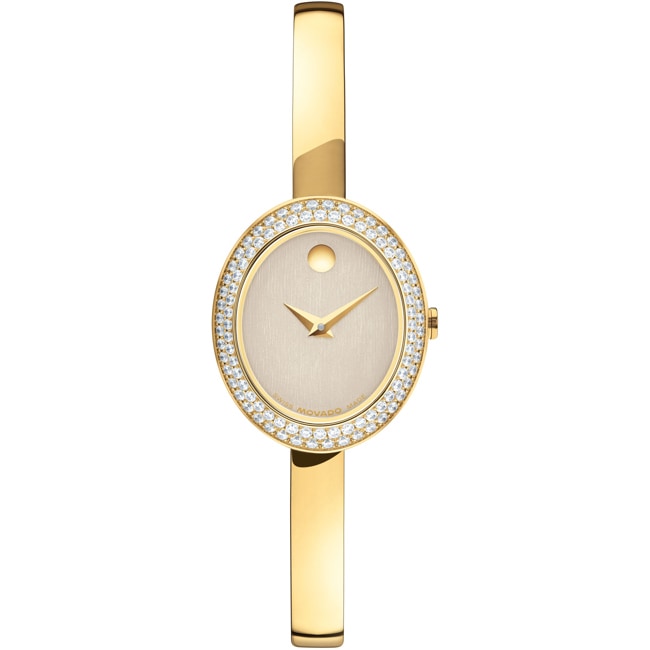 Movado Museum Bangle Ovale Doré / Beige - 0608035