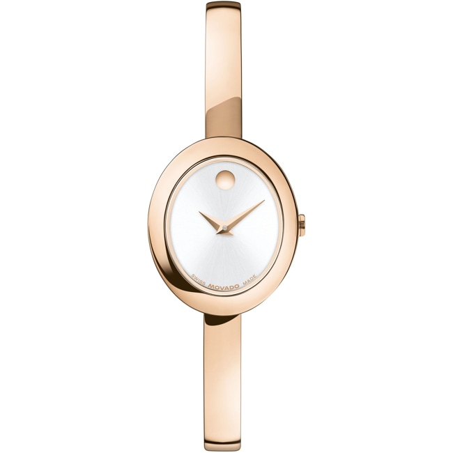 Movado Museum Bangle Ovale Rose / Argenté  - 0608071