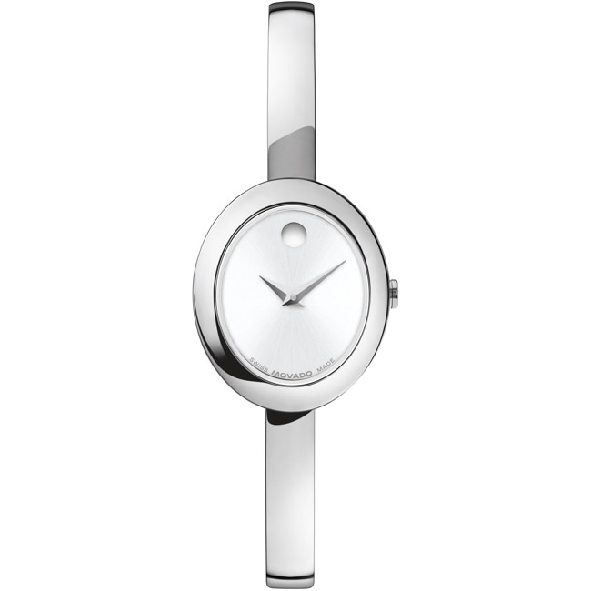 Movado Museum Bangle Ovale Argenté  - 0608070