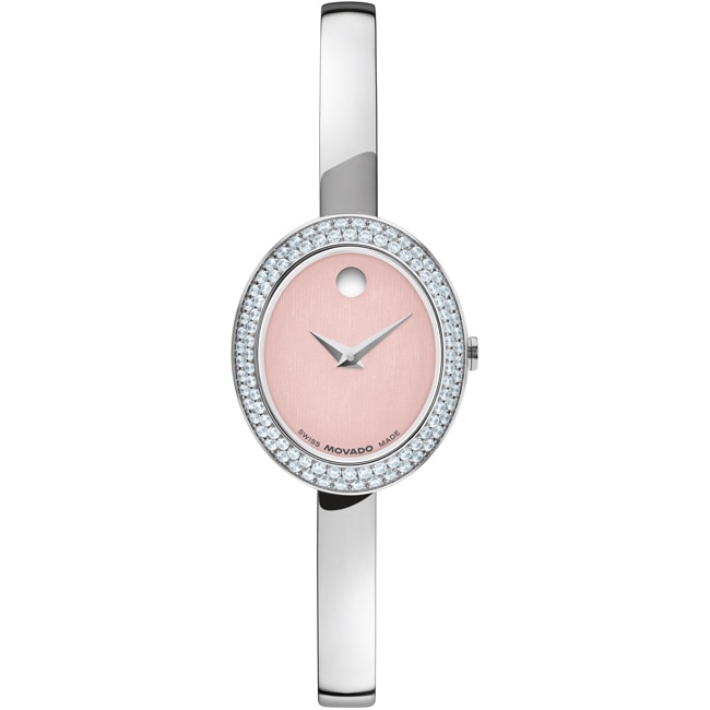 Movado Museum Bangle Ovale Argenté / Rose - 0608091