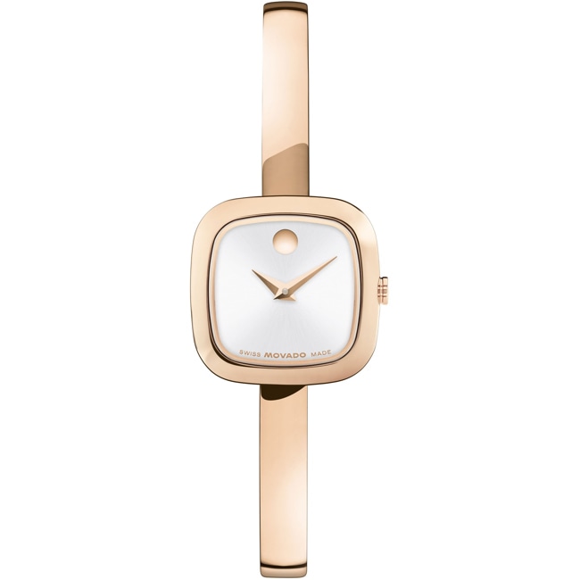 Movado Museum Bangle Square Rosé / Silbrig - 0608059