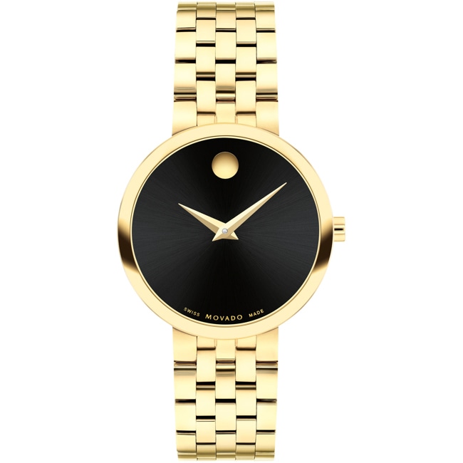 Movado Museum Classic Lady Goldig / Schwarz 29.50mm - 0607847