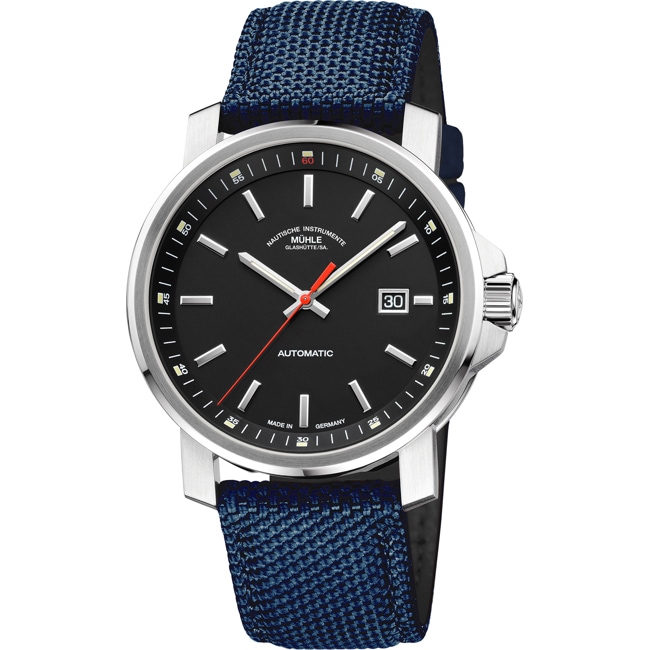 Mühle-Glashütte 29er Big Black / Canvas nautic blue - M1-25-33-CB-I
