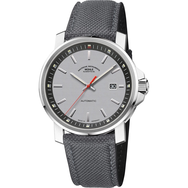 Mühle-Glashütte 29er Big Silver grey / Canvas - M1-25-37-CB-V