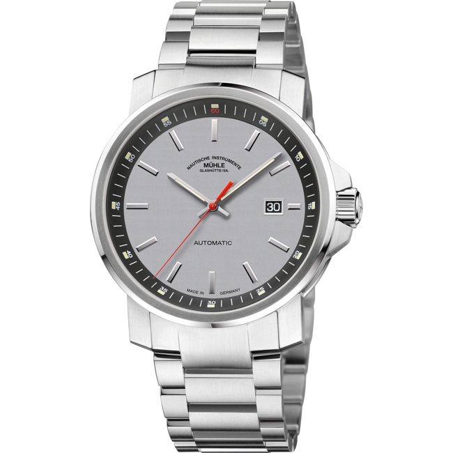 Mühle-Glashütte 29er Big Silver grey / Metal Bracelet - M1-25-37-MB