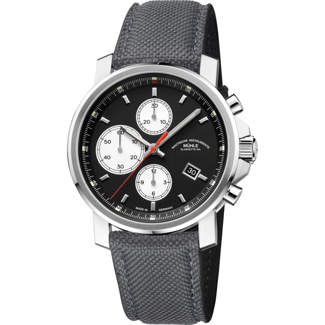 Mühle-Glashütte 29er Chronographe Noir / Toile gris - M1-25-43-CB-V