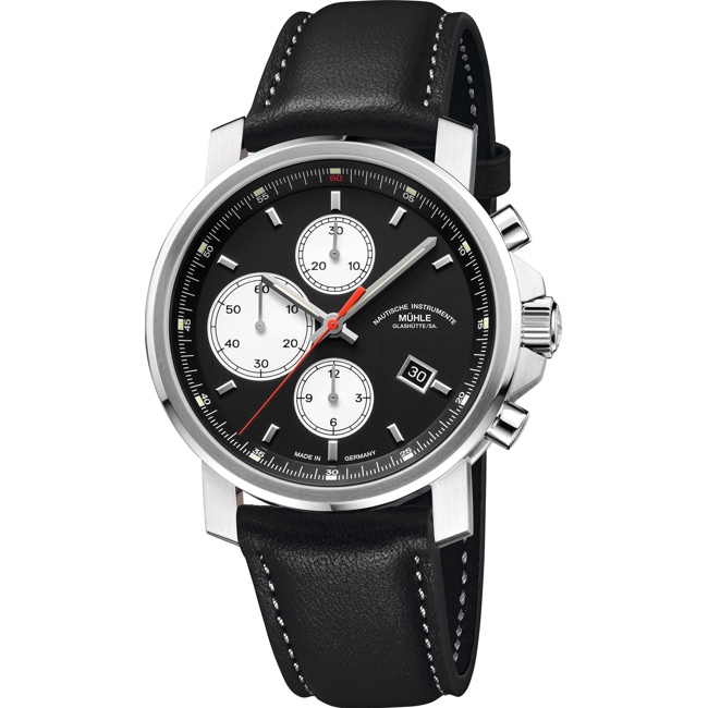 Mühle-Glashütte 29er Chronographe Noir / Cuir - M1-25-43-LB