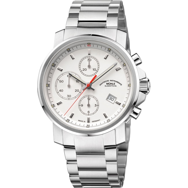 Mühle-Glashütte 29er Chronograph White / Metal Bracelet - M1-25-41-MB