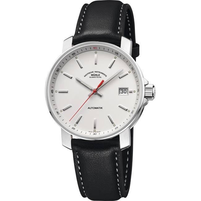 Mühle-Glashütte 29er White / Black leather - M1-25-21-LB