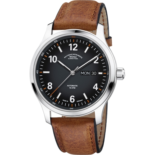 Mühle-Glashütte Lunova Jour/Date Cuir vintage - M1-43-26-LB-II