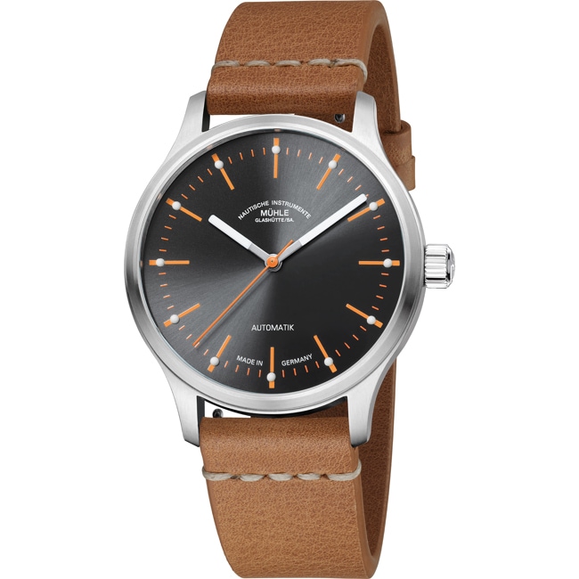Mühle-Glashütte Panova Grey / Brown leather - M1-40-75-LB-II