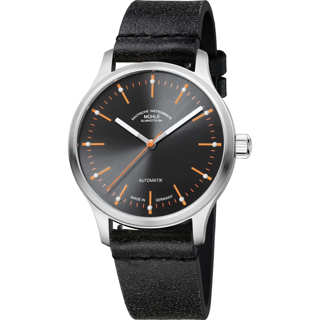 Mühle-Glashütte Panova Grau / Leder schwarz - M1-40-75-LB-III