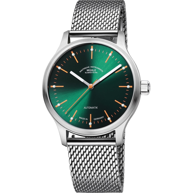 Mühle-Glashütte Panova Green / Milanese Bracelet - M1-40-76-MB-II