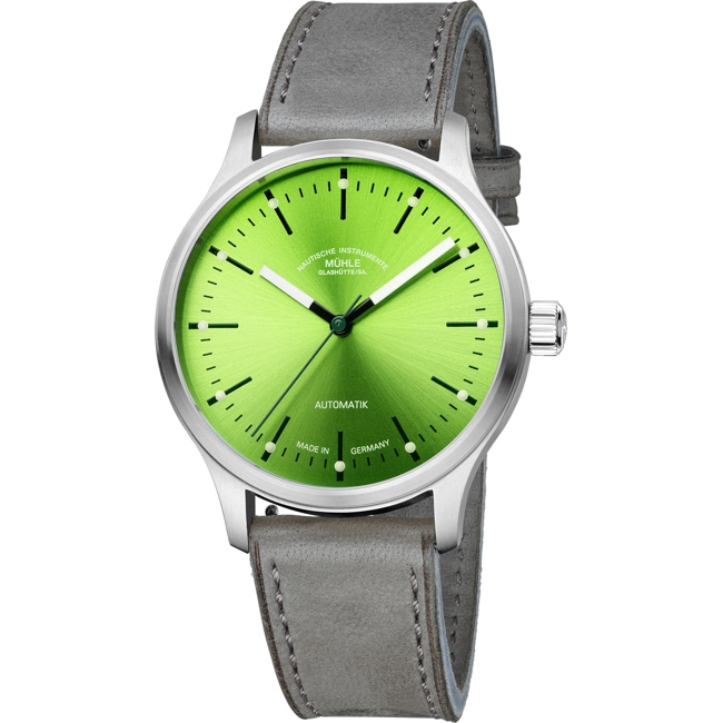 Mühle-Glashütte Panova Lime / Grey leather - M1-40-76-1-LB-V
