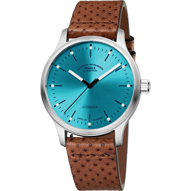 Mühle-Glashütte Panova Turquoise / Perforated leather - M1-40-79-LB-I