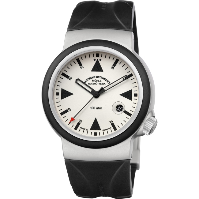 Mühle-Glashütte S.A.R. Rescue-Timer LUMEN  / Caoutchouc noir - M1-41-08-KB