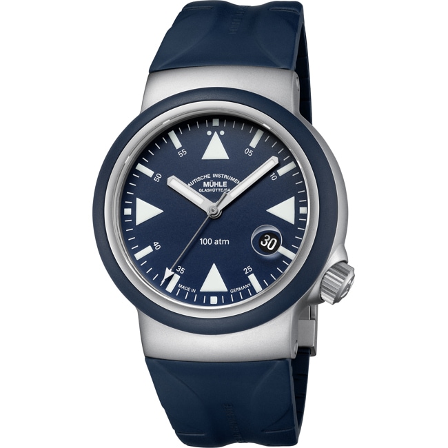 Mühle-Glashütte S.A.R. Rescue-Timer Bleu Marine / Caoutchouc - M1-41-02-KB-II