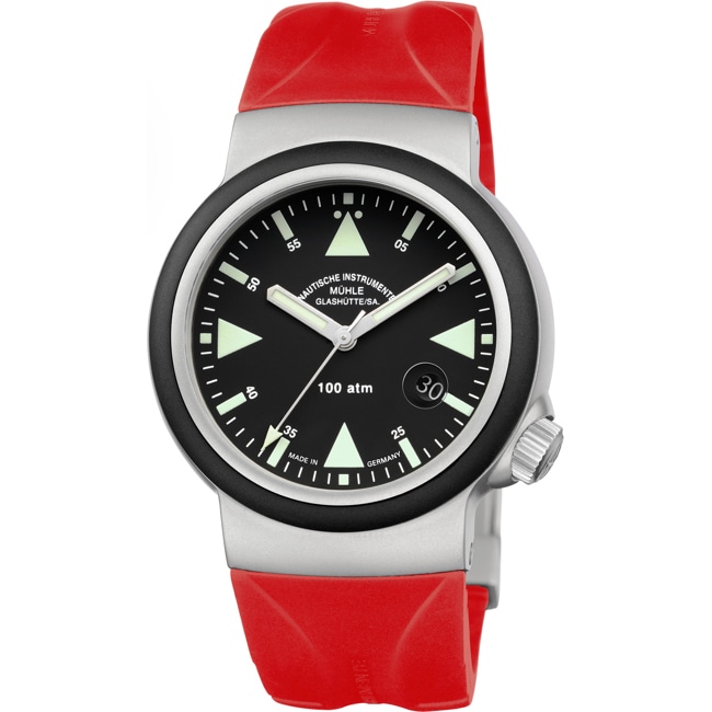 Mühle-Glashütte S.A.R. Rescue-Timer Schwarz / Kautschuk rot - M1-41-03-KB-VIII