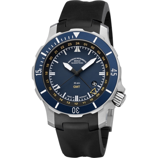 Mühle-Glashütte Seebataillon GMT Black rubber - M1-28-62-KB