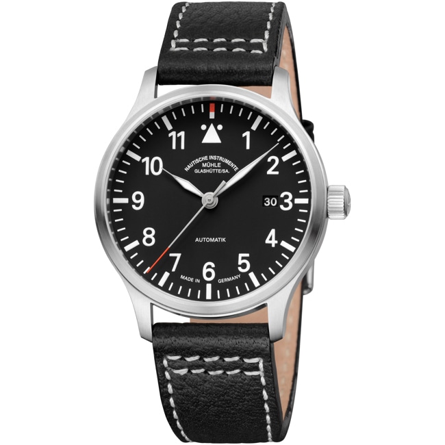 Mühle-Glashütte Terrasport II Noir / Cuir - M1-37-44-LB