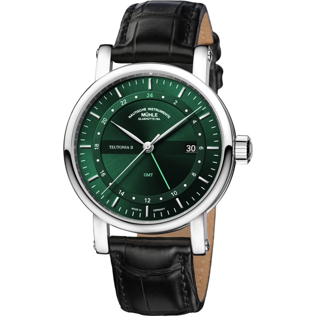 Mühle-Glashütte Teutonia II GMT Cuir noir - M1-33-96-LB-I