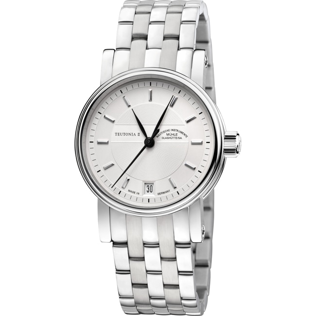 Mühle-Glashütte Teutonia II Medium Silber / Metallband - M1-30-25-MB