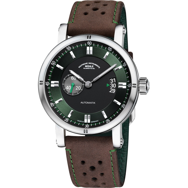 Mühle-Glashütte Teutonia Sport II Racing Green / Leder braun - M1-29-74-LB-B