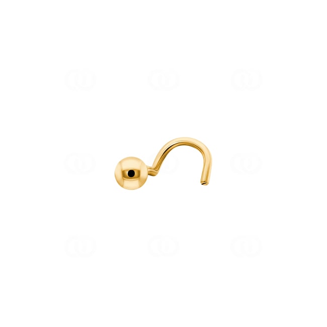 Nasenpiercing Spirale 750/18 K Gelbgold Kugel - 8951