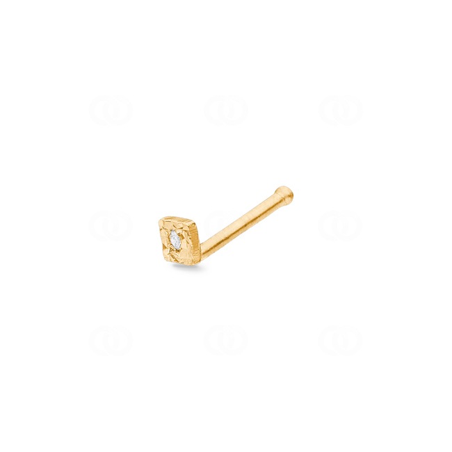 Clou de nez balle or jaune 750/18 ct avec diamant 0.01ct H/Si - 1189.02191/0001