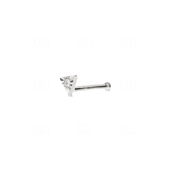 Nose Piercing 750/18 K White Gold with Diamond 0.01ct H/Si - 1289.02190/0003