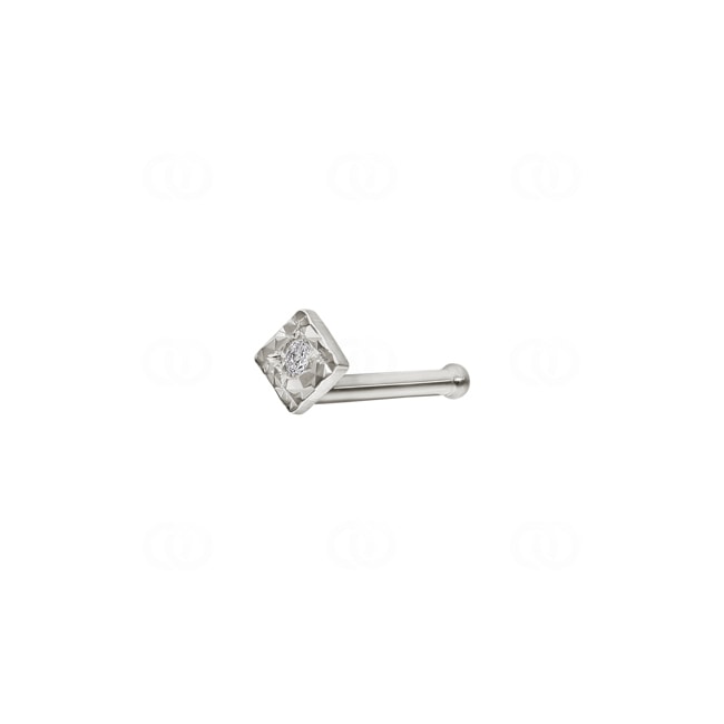Nose Piercing 750/18 K White Gold with Diamond 0.01ct H/Si - 1289.02191/0003