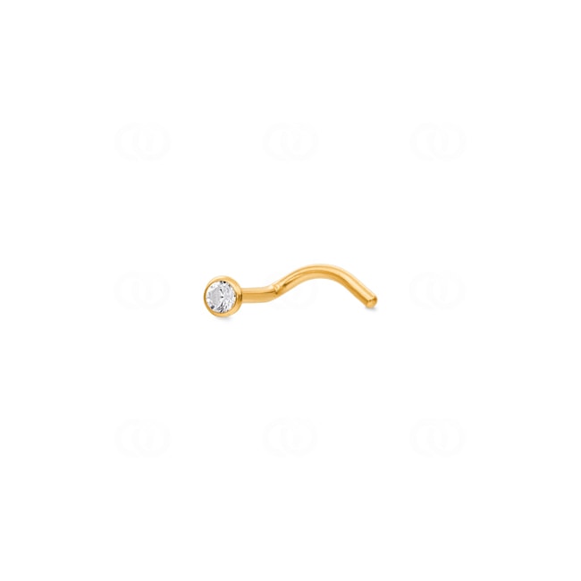 Nasenstecker Spirale 750/18 K Gelbgold mit Zirkonia - 1189.02344/0001