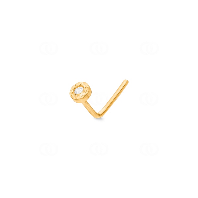 Nasenstecker Winkel 750/18 K Gelbgold mit Diamant 0.01ct H/Si - 1187.01017/0001