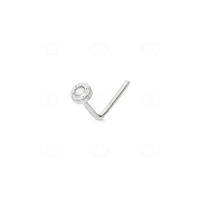 Nose Piercing 750/18 K White Gold with Diamond 0.01ct H/Si Nose Piercing 750/18 K White Gold with Diamond 0.01ct H/Si - 1287.01017/0001