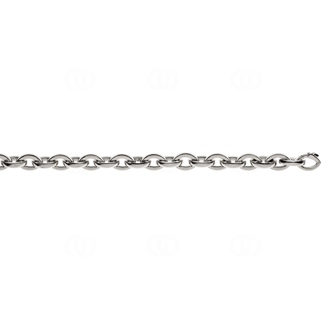 Collier navette 3/4-massif or gris 750/18 ct 9.5mm - CNA2006