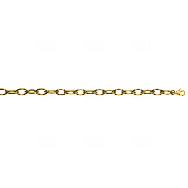 Navette Chain Semi Solid 750/18 K Yellow Gold 7.0mm - CNA1001