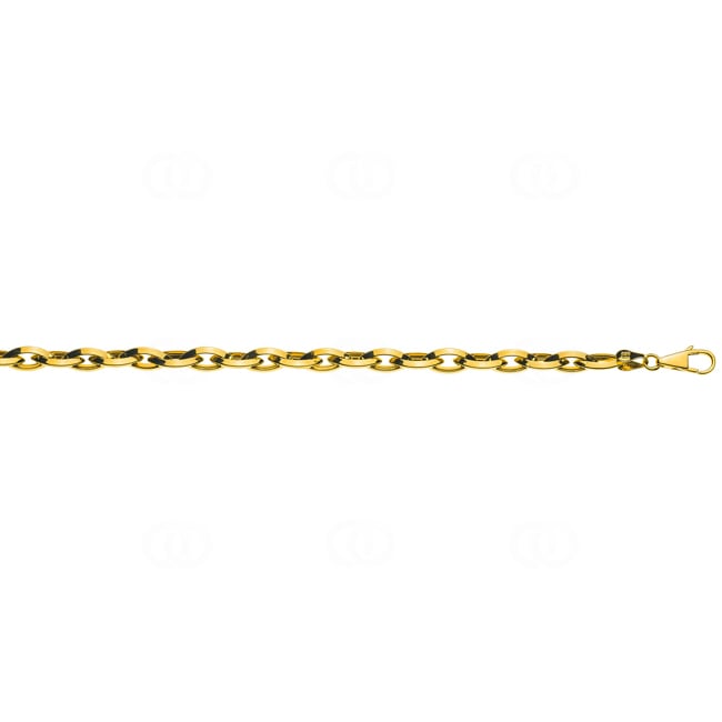 Navette Chain Semi Solid 750/18 K Yellow Gold 7.0mm - CNA1002