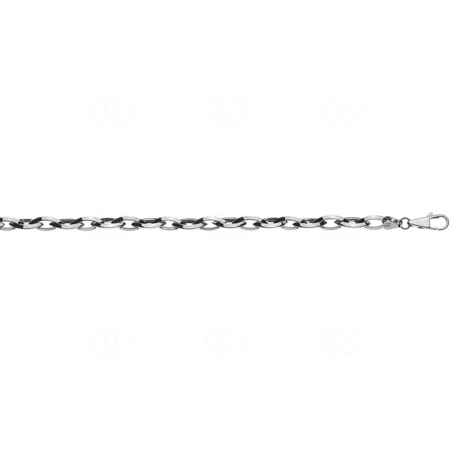 Navette Chain Semi Solid 750/18 K White Gold 7.0mm - CNA2002