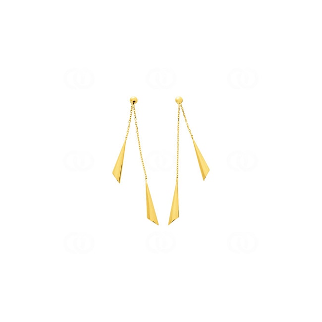 Boucles d'oreilles pendantes or jaune 375/9 ct - 9K11812