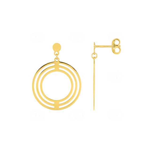 Boucles d'oreilles pendantes or jaune 375/9 ct - 297223.00